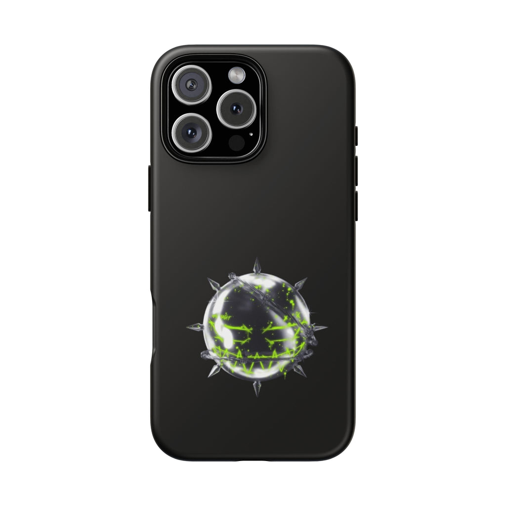 Cover per telefono in metallo verde neon