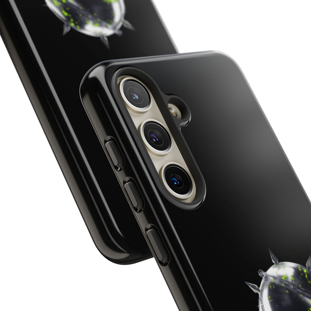 Cover per telefono in metallo verde neon