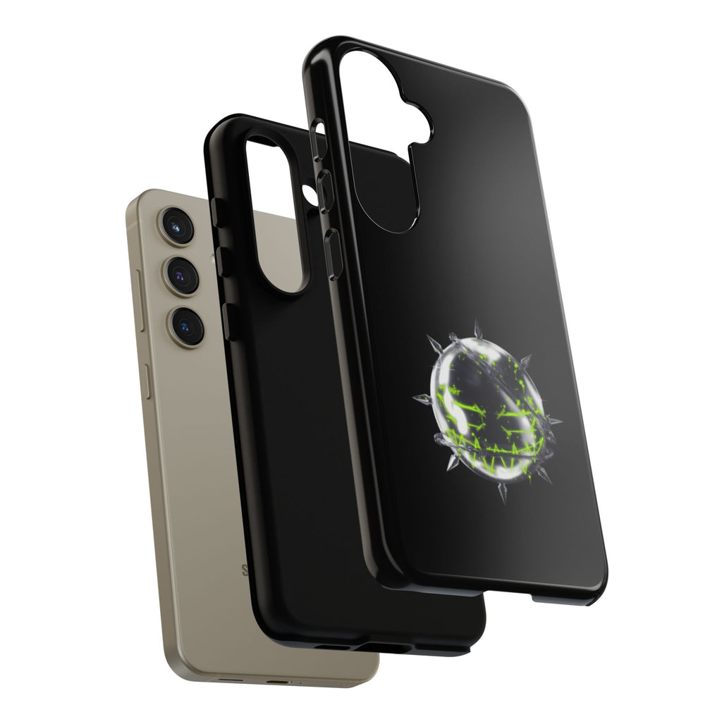 Cover per telefono in metallo verde neon