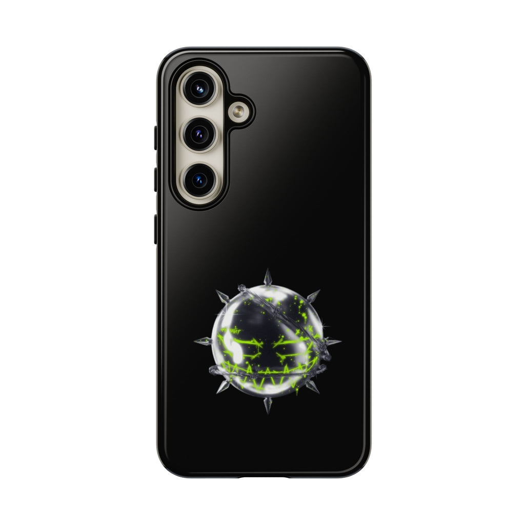 Cover per telefono in metallo verde neon