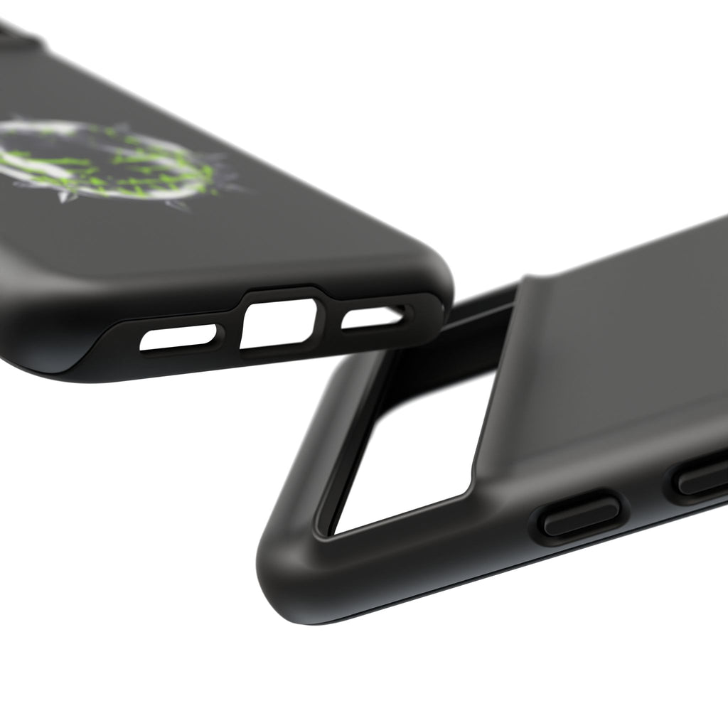 Cover per telefono in metallo verde neon