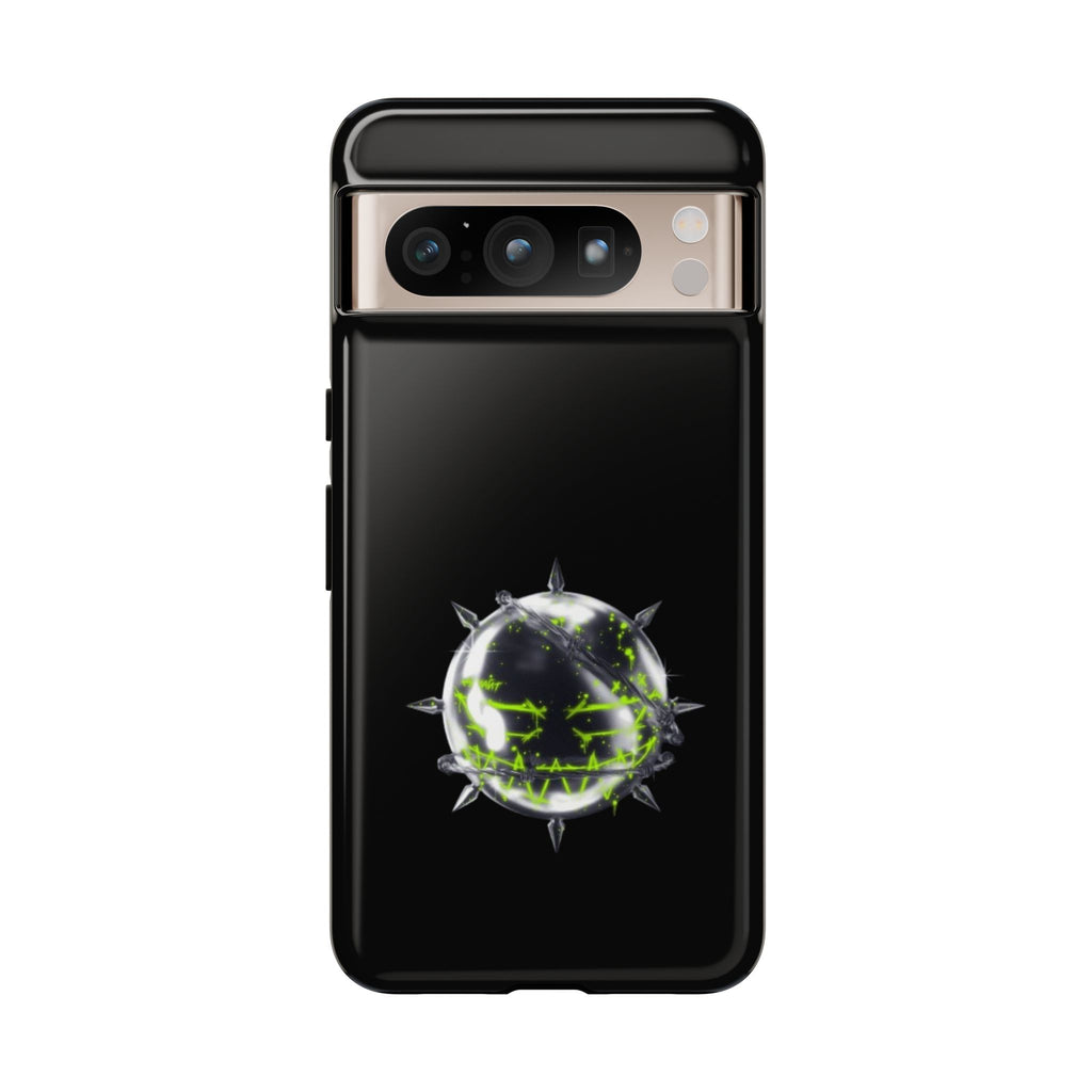 Cover per telefono in metallo verde neon