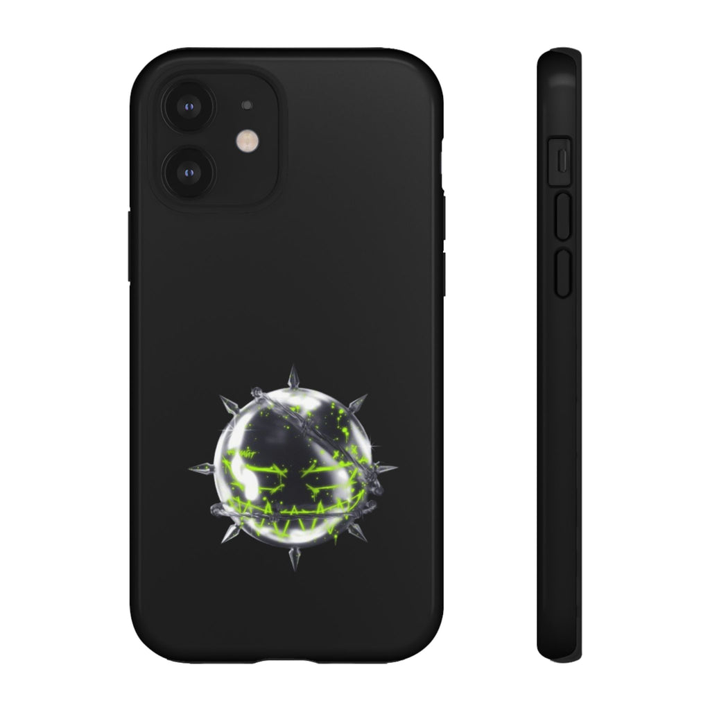 Cover per telefono in metallo verde neon