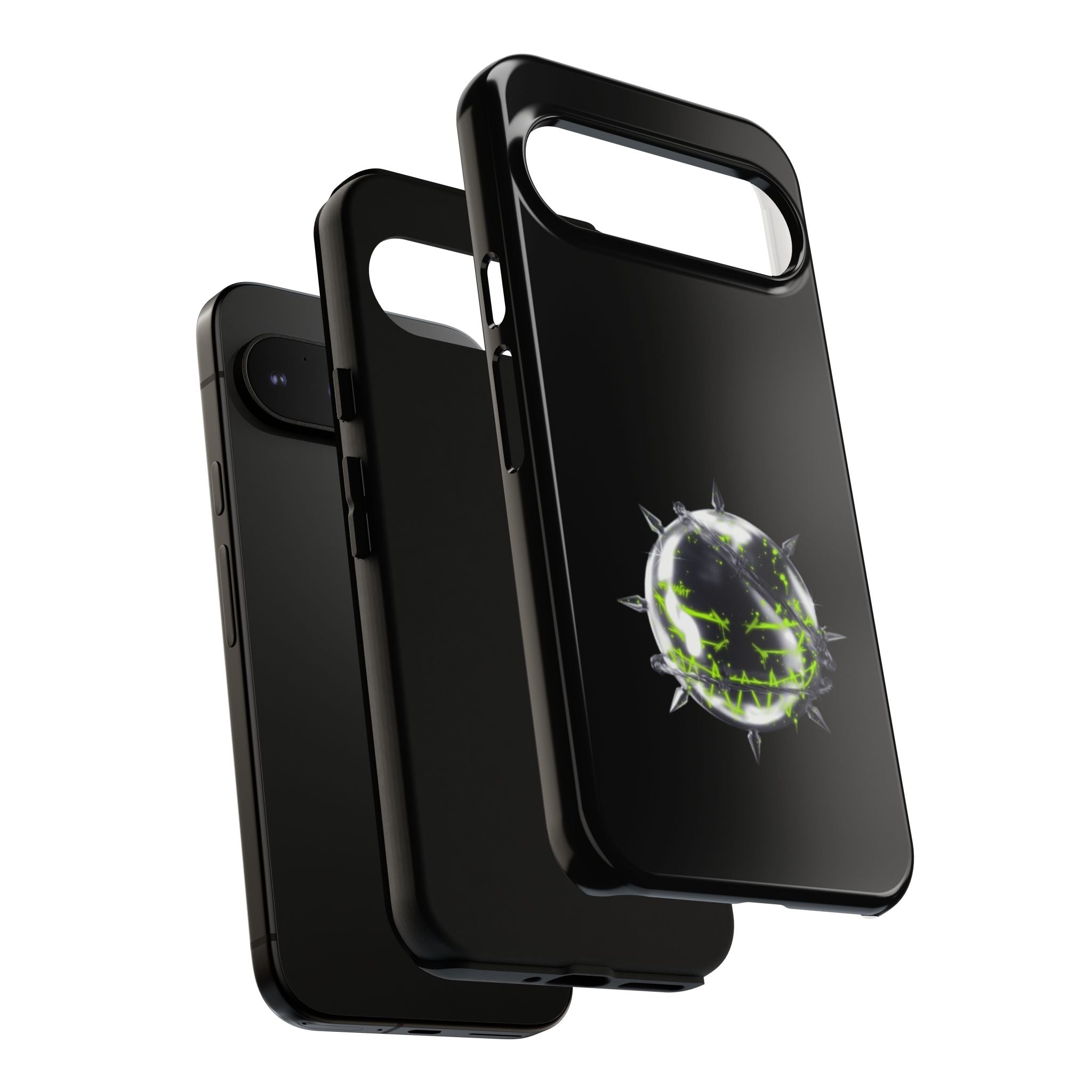 Cover per telefono in metallo verde neon