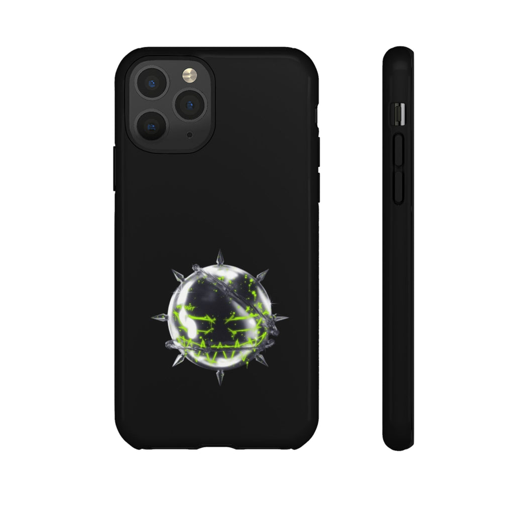 Cover per telefono in metallo verde neon