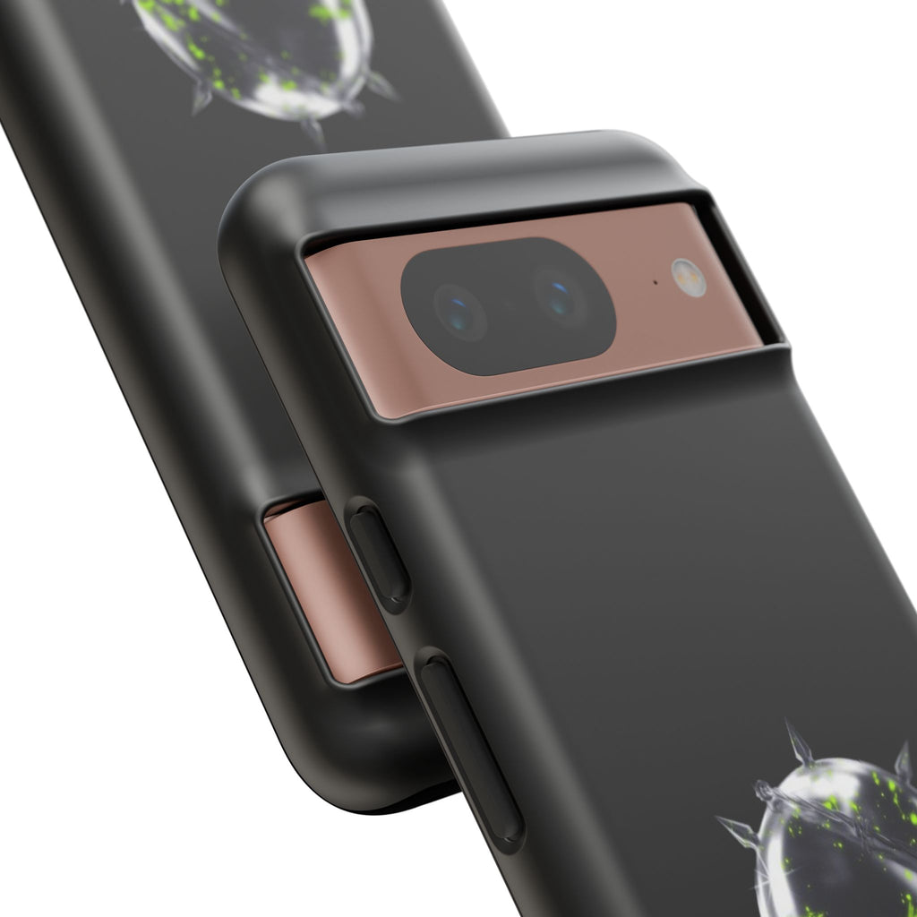Cover per telefono in metallo verde neon