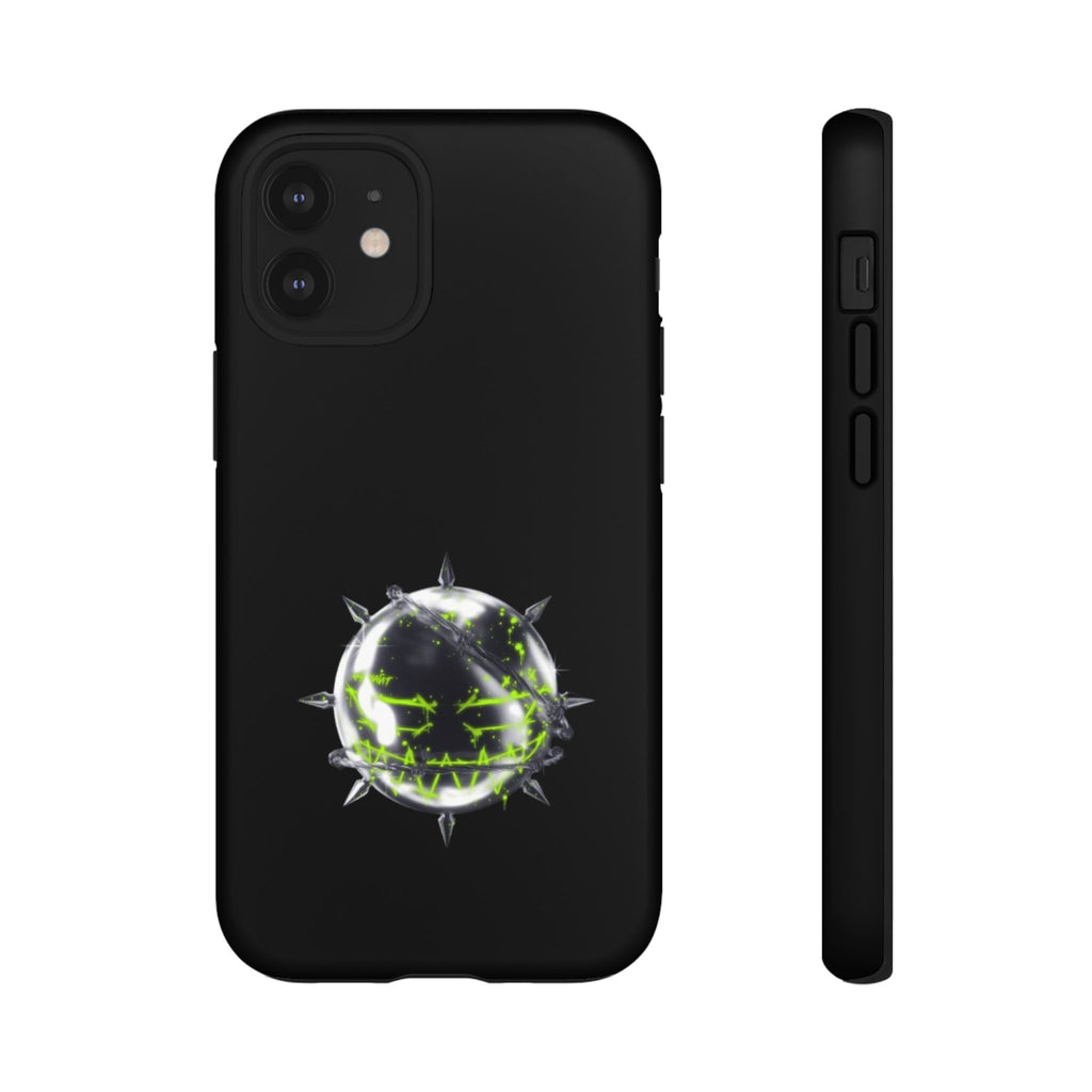 Cover per telefono in metallo verde neon