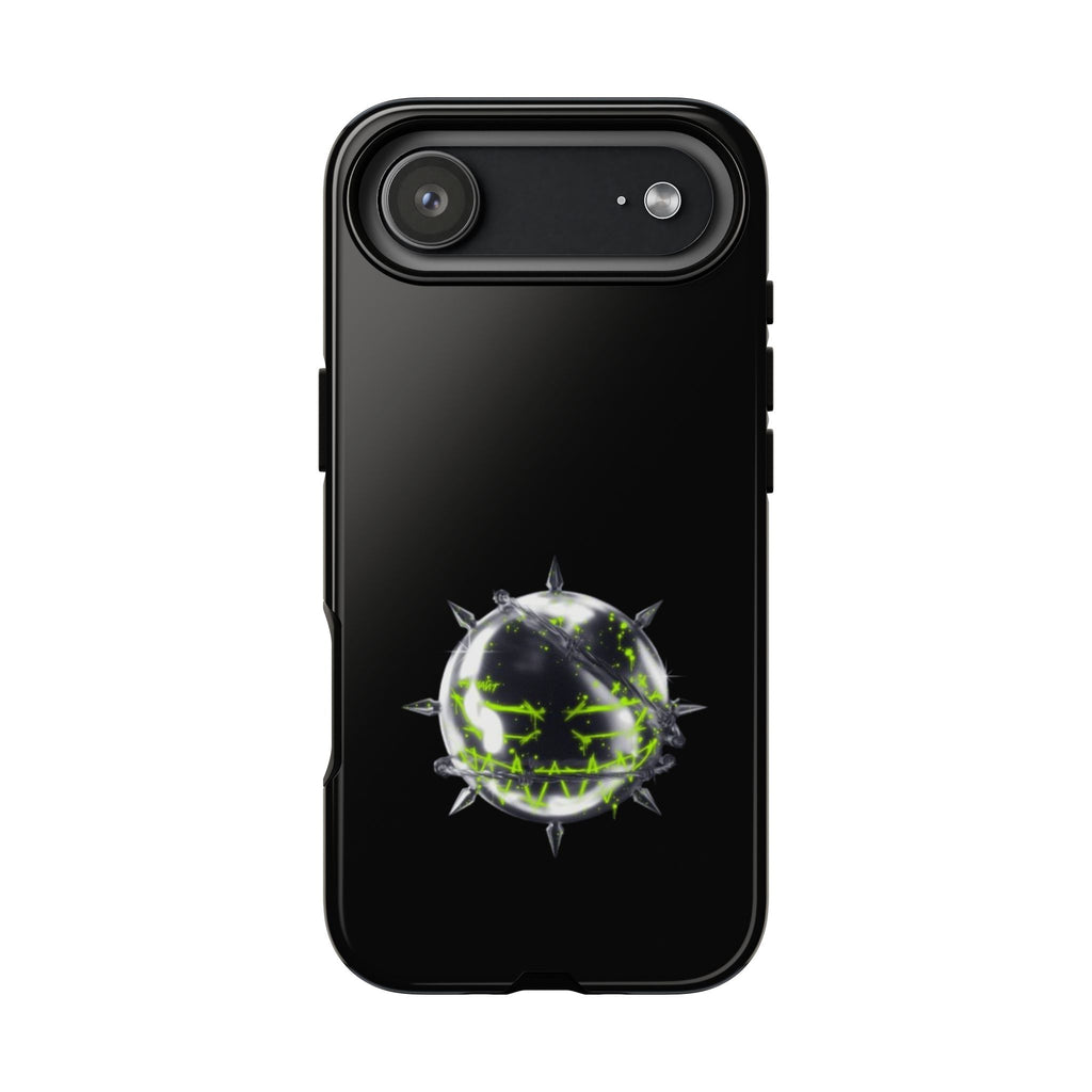 Cover per telefono in metallo verde neon