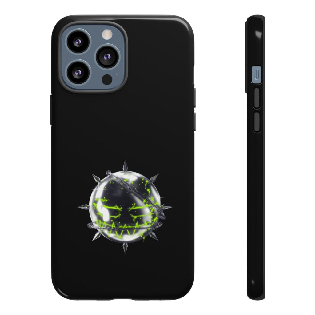 Cover per telefono in metallo verde neon