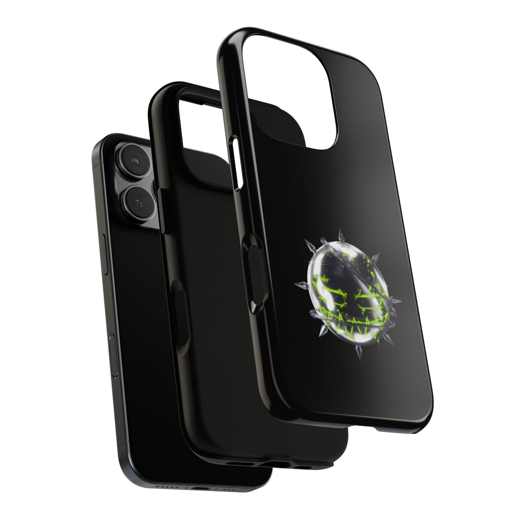 Cover per telefono in metallo verde neon