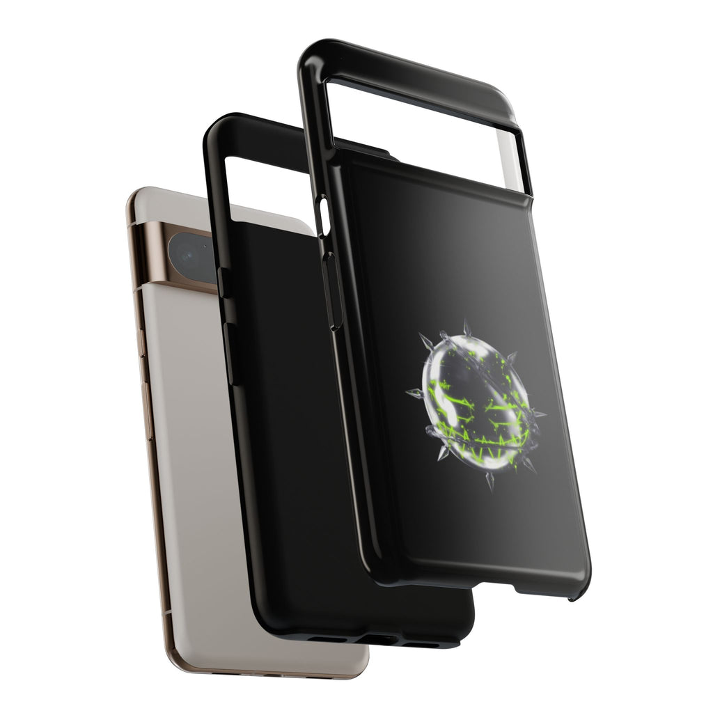 Cover per telefono in metallo verde neon