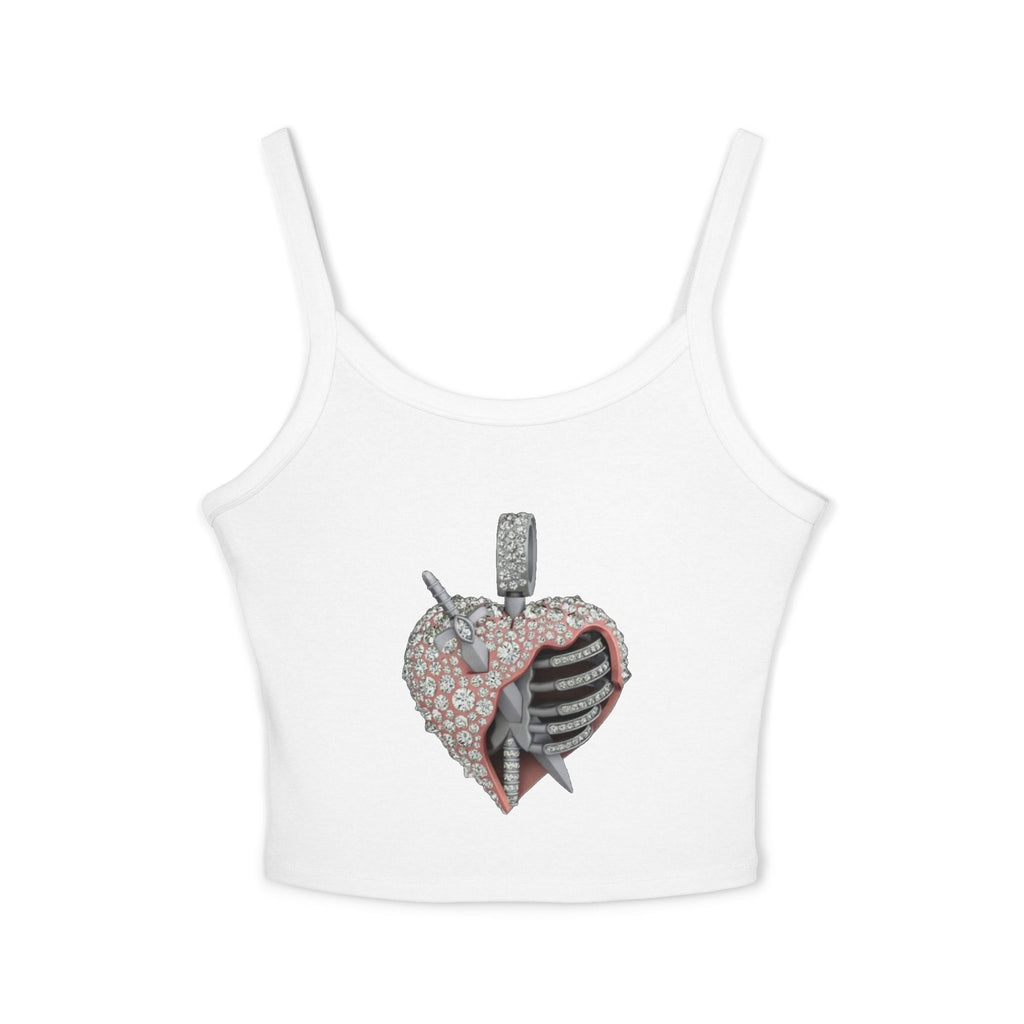 Top corto con cuore trafitto