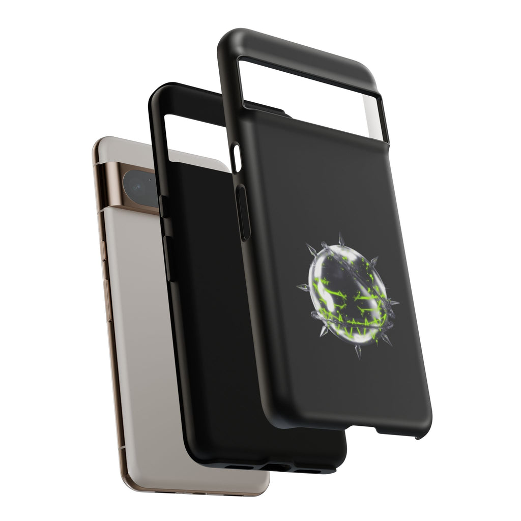Cover per telefono in metallo verde neon