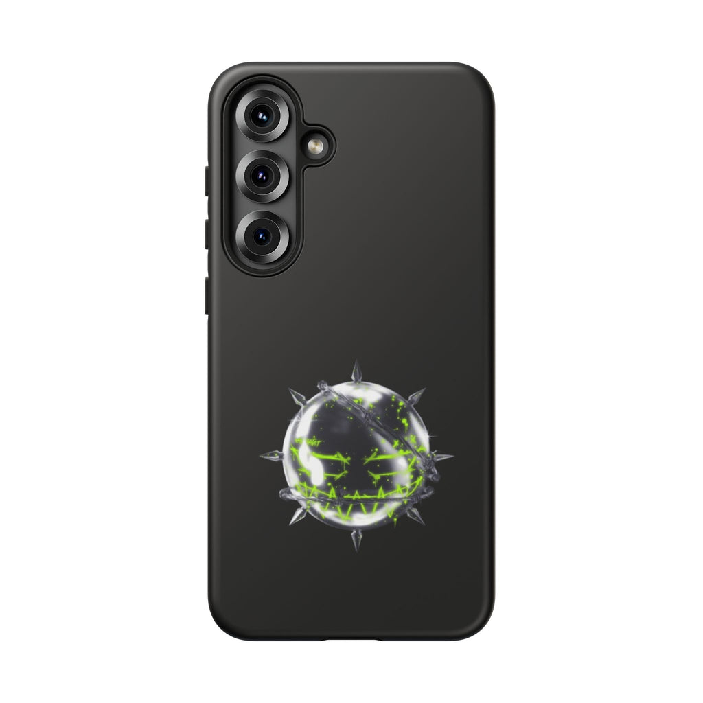 Cover per telefono in metallo verde neon