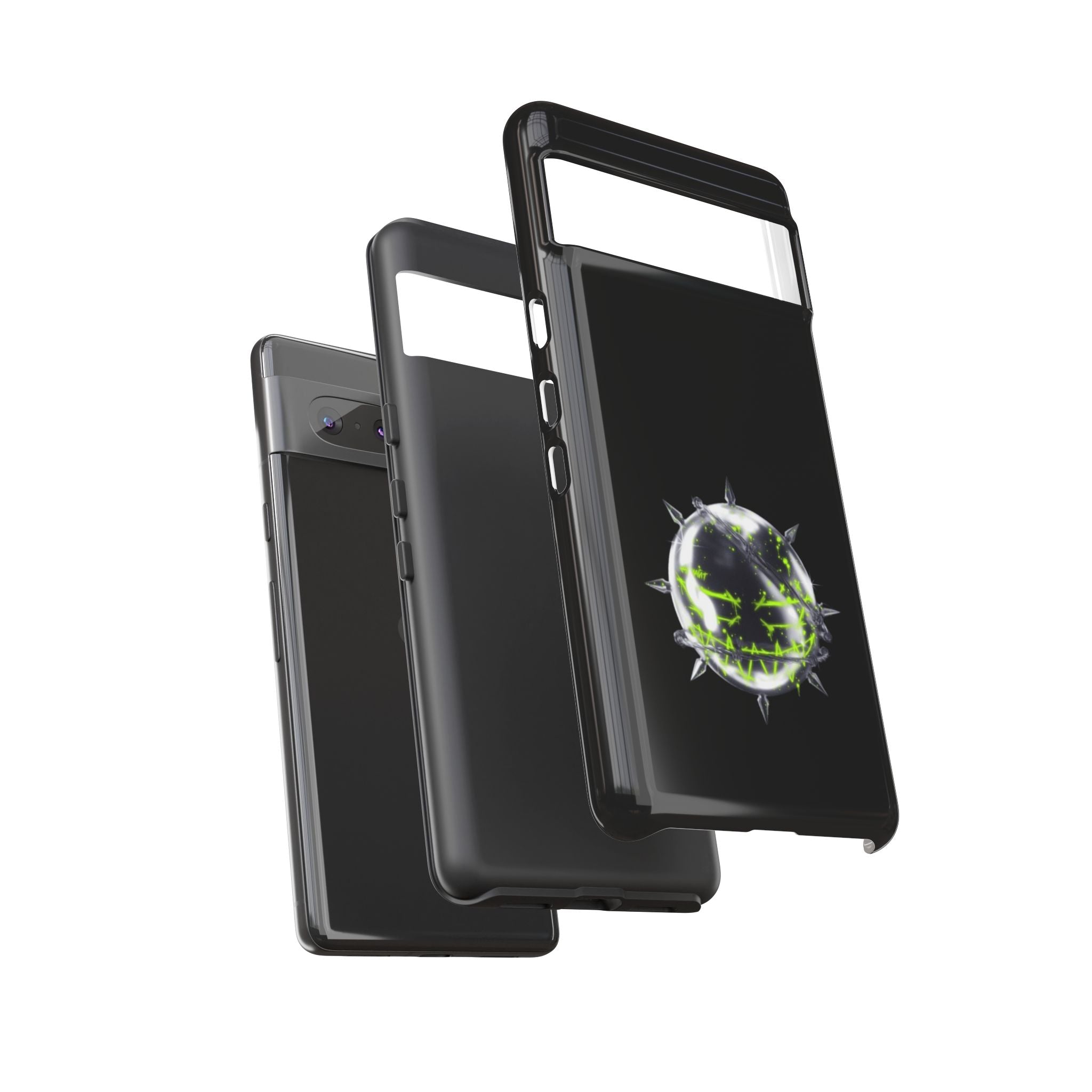 Cover per telefono in metallo verde neon