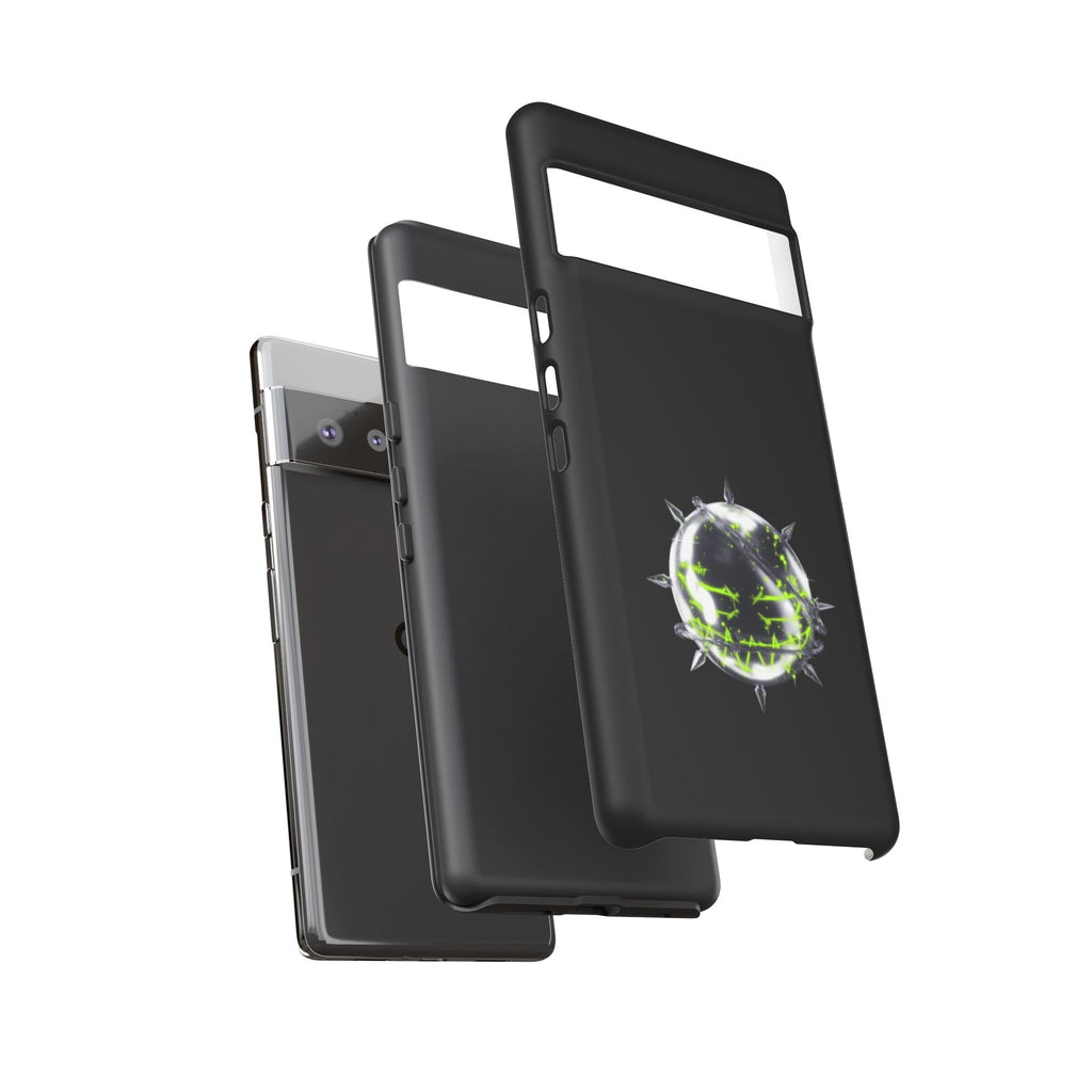 Cover per telefono in metallo verde neon