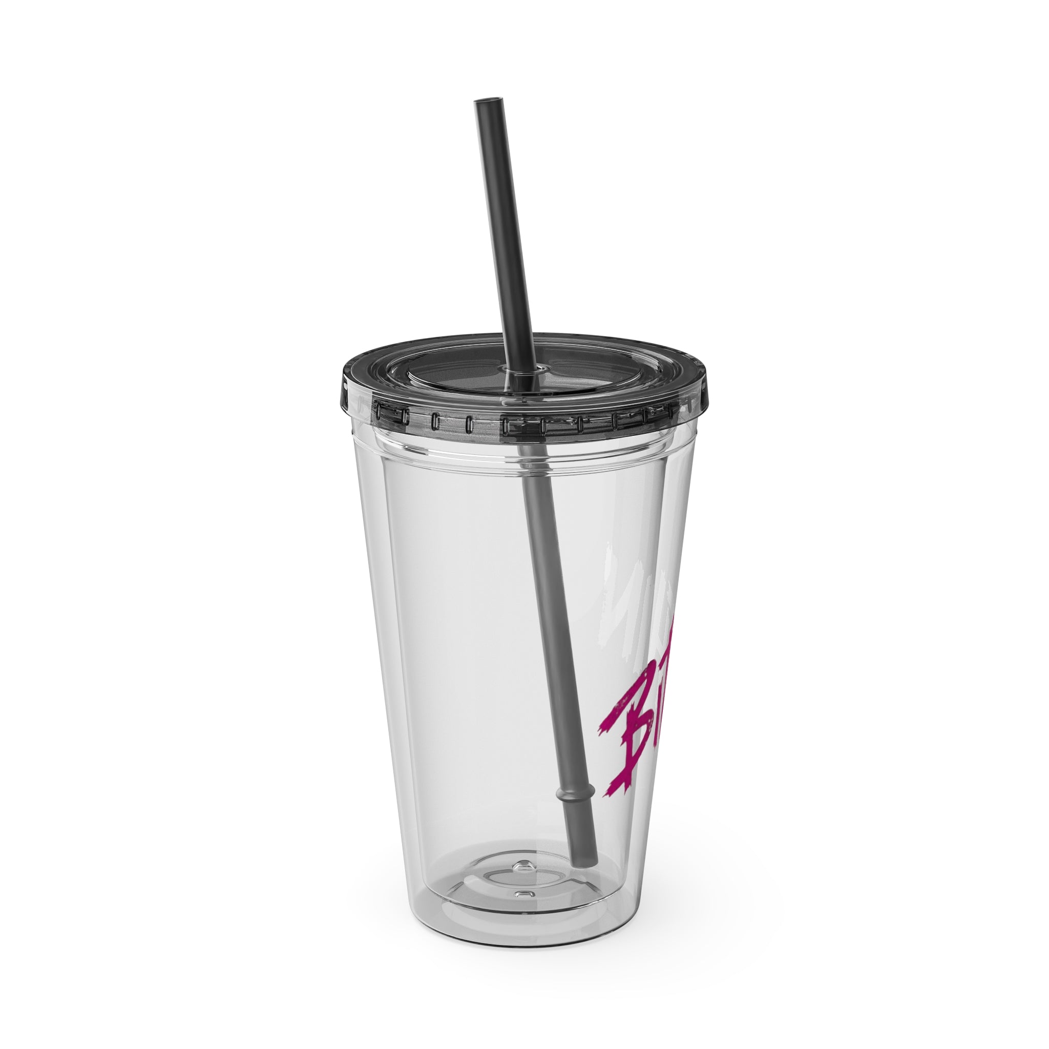 B**chin Tumbler with Straw, 16oz