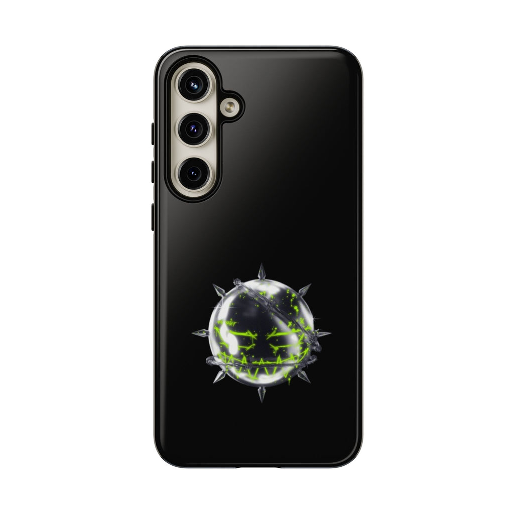 Cover per telefono in metallo verde neon