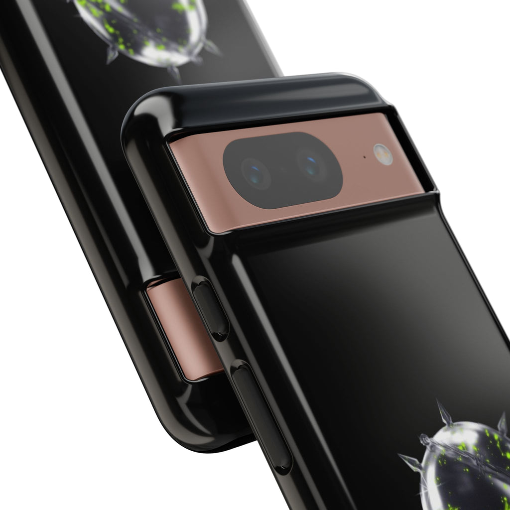 Cover per telefono in metallo verde neon
