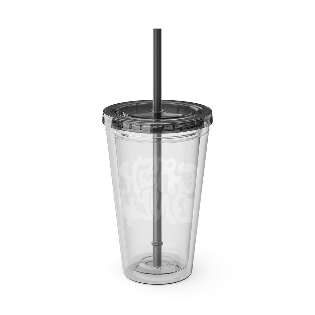 Bicchiere "Solo Contanti" con Cannuccia, 470ml