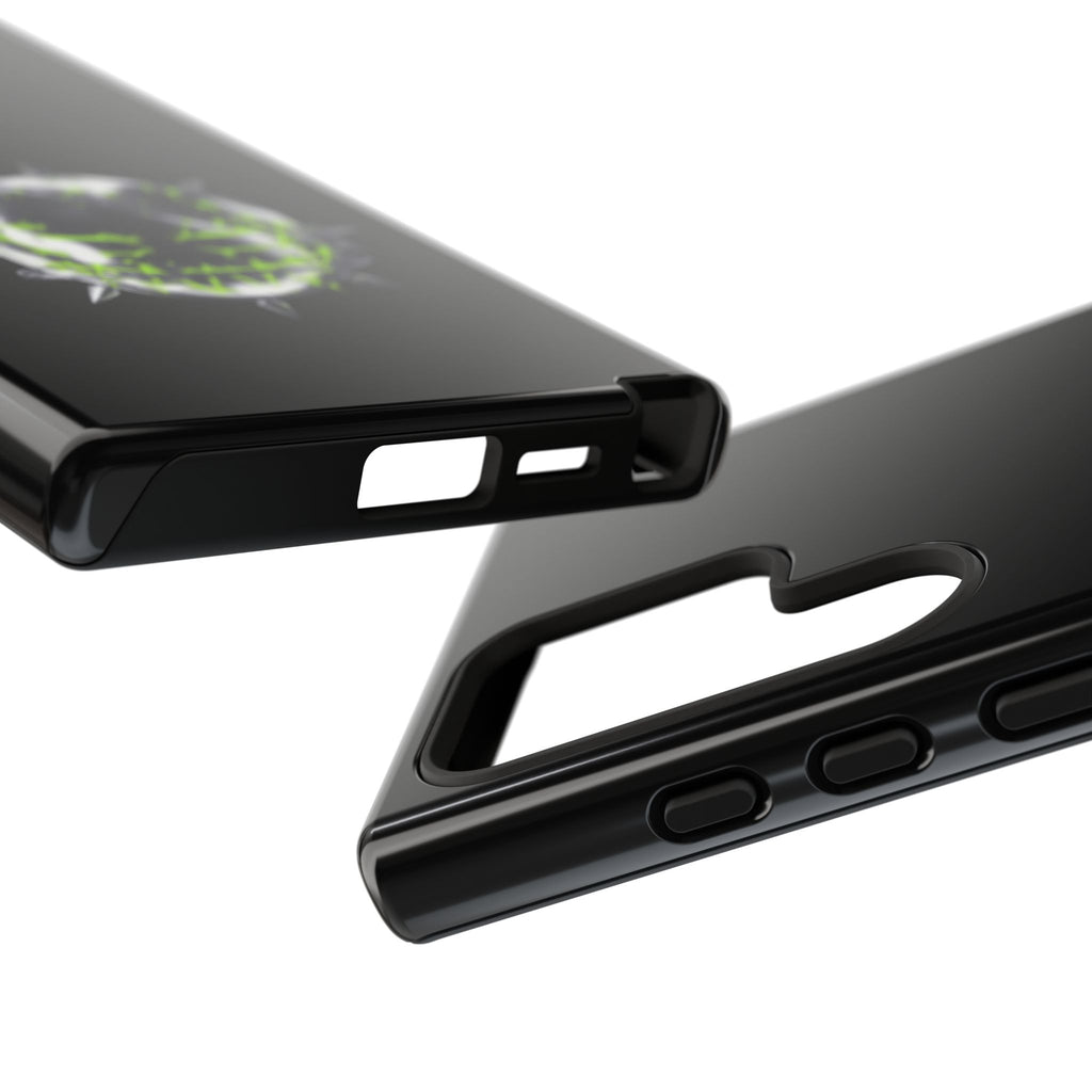 Cover per telefono in metallo verde neon