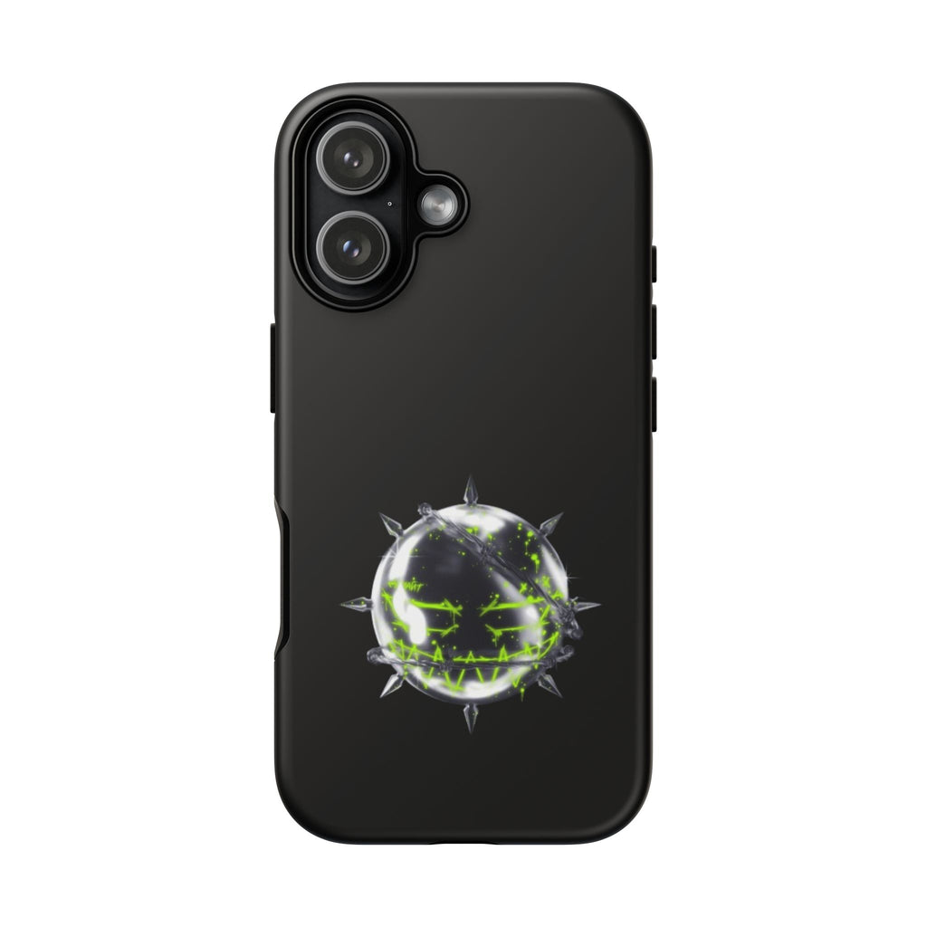 Cover per telefono in metallo verde neon